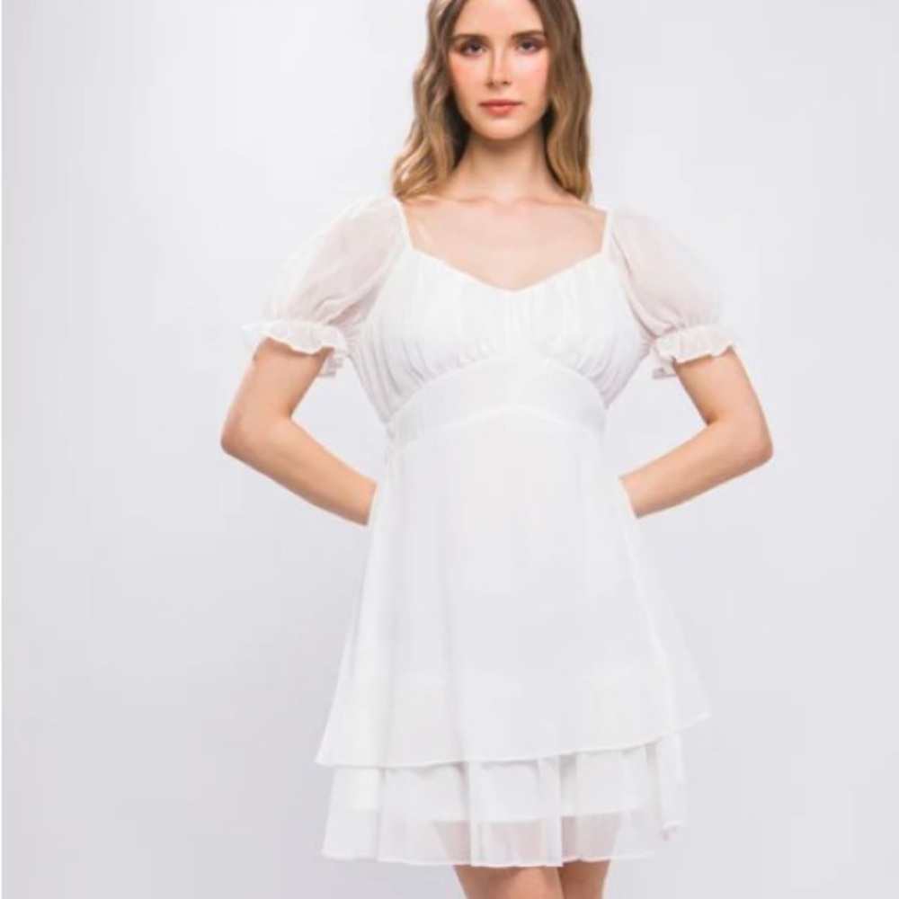 White Flowy Dress
